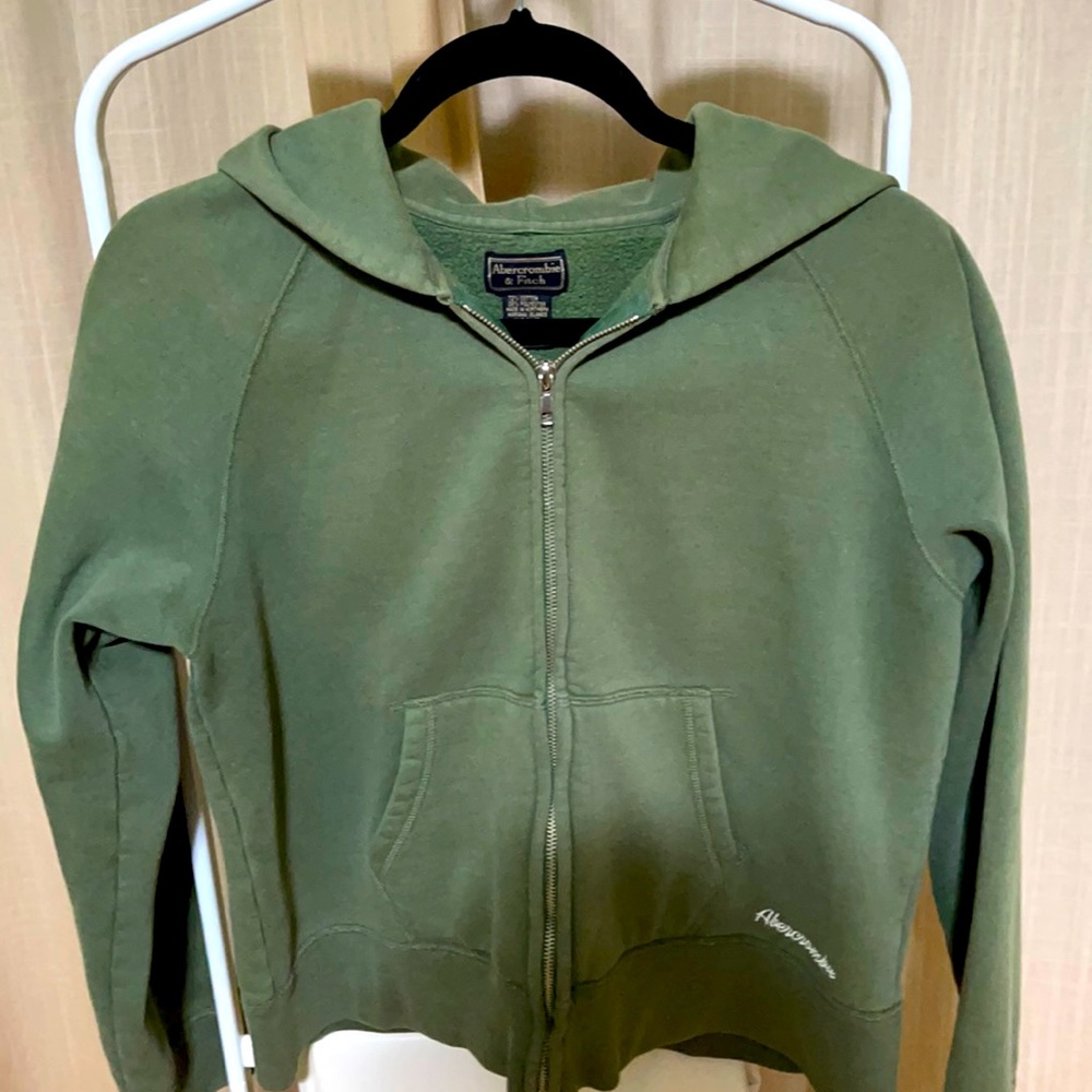 Green zip ip hoodies